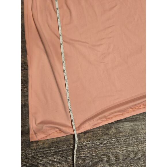 Peachy pink tank maxi dress large Oversized flowy beach boho - Picture 5 of 6